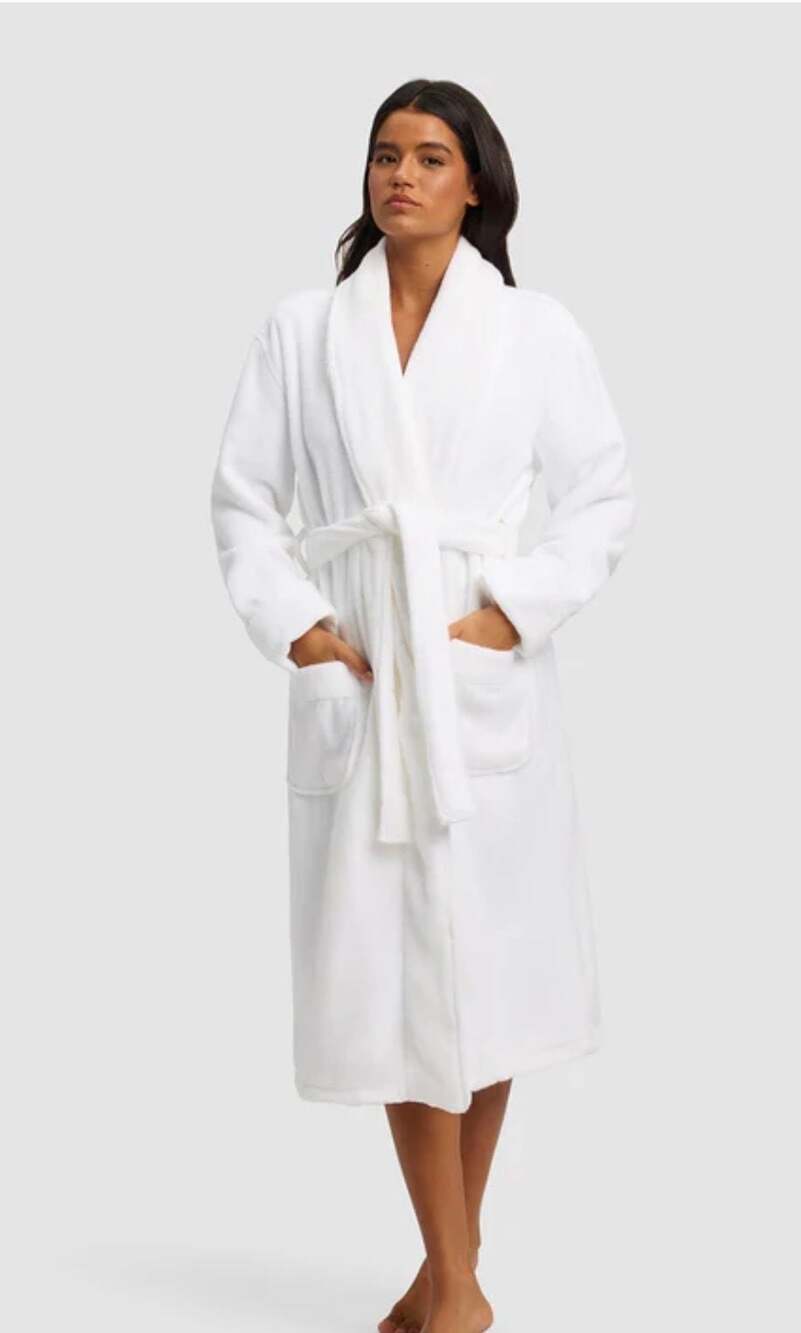 Cozy Earth Luxe Bath Robe White Size M